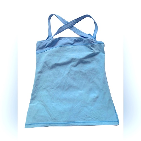 2/$30 RARE Lululemon Size 8 Tank Top Wide Strap Racerback  Blue Cut & Sew - Picture 3 of 6